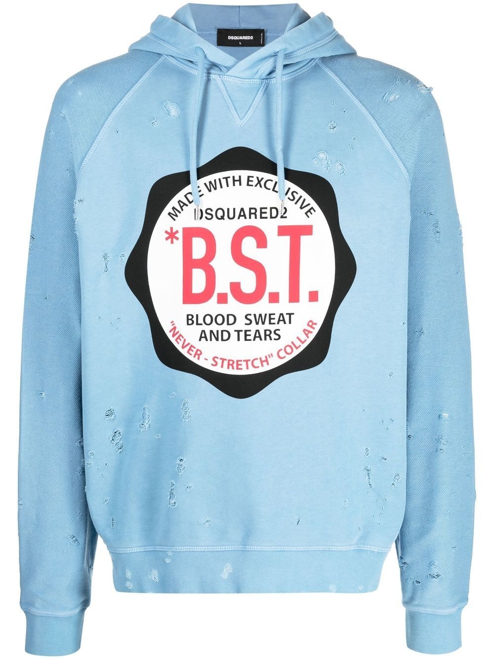 BST logo-print pullover hoodie - 1