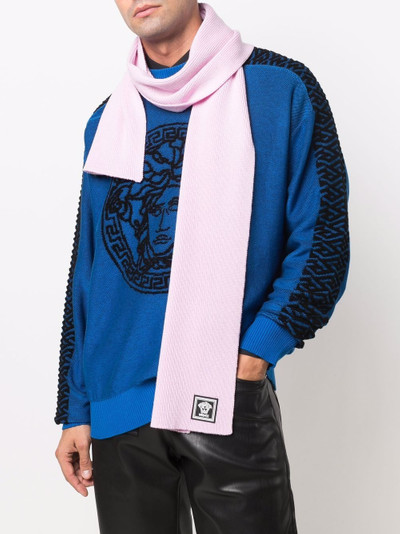 VERSACE Medusa Head knitted scarf outlook