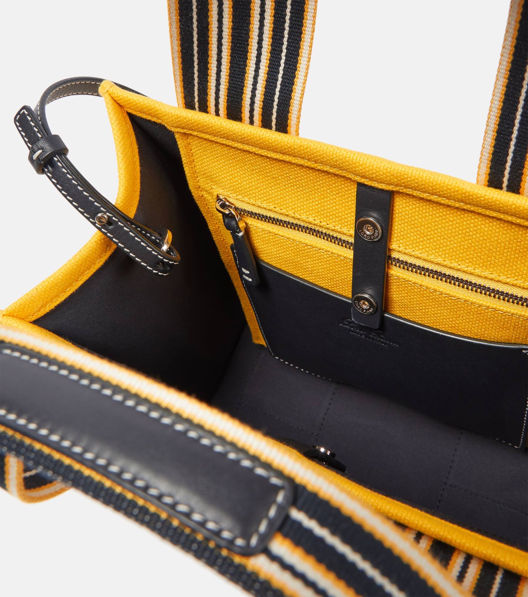 The Suitcase Stripe Mini canvas tote bag - 3