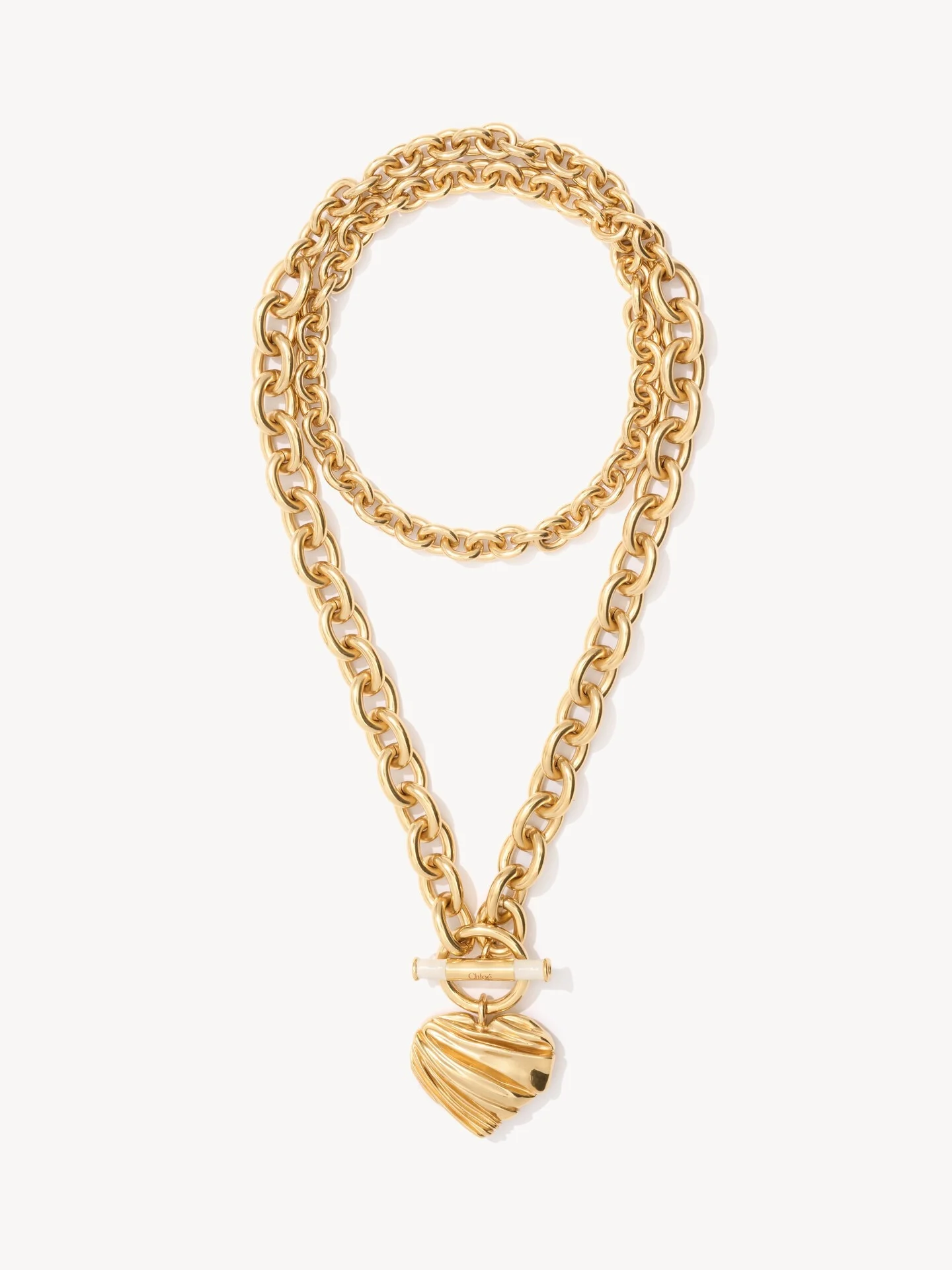 THE CHLOÉ PLEATED HEART NECKLACE - 1
