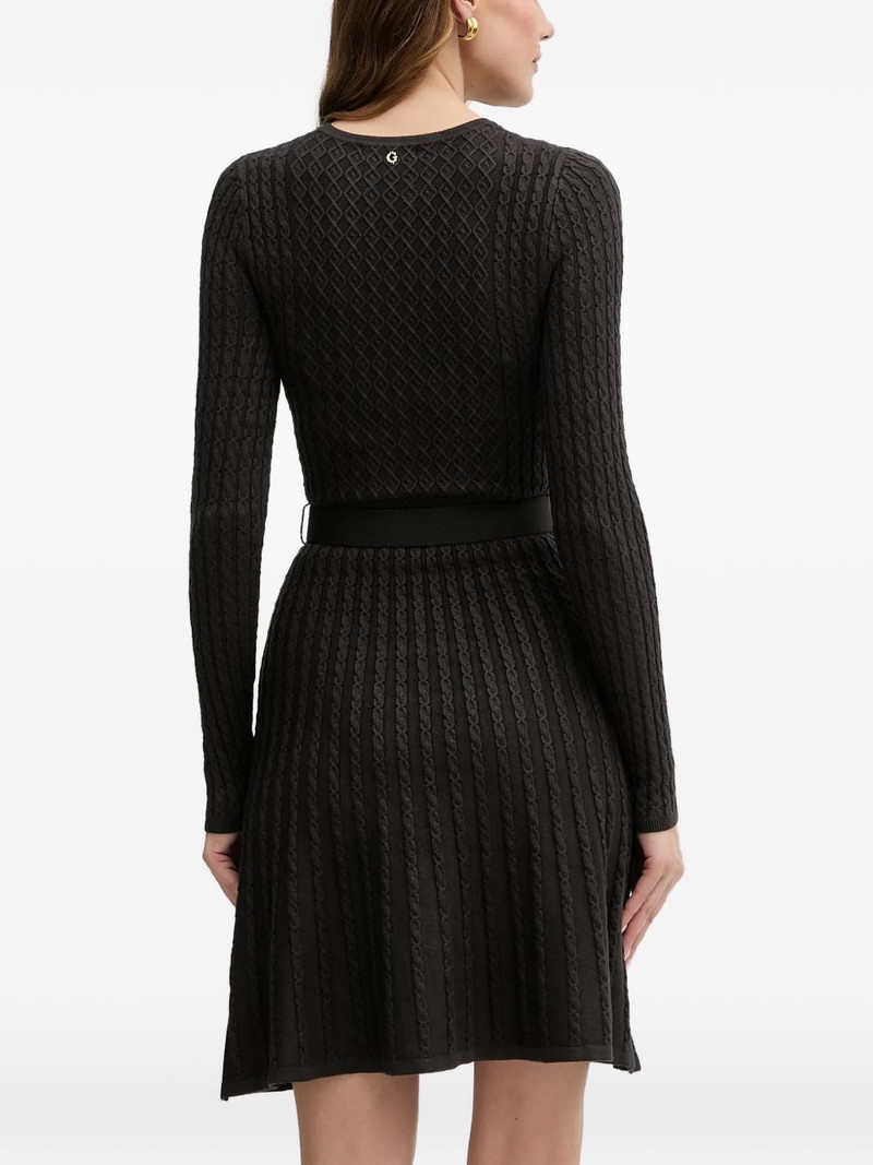 textured belted mini dress 3