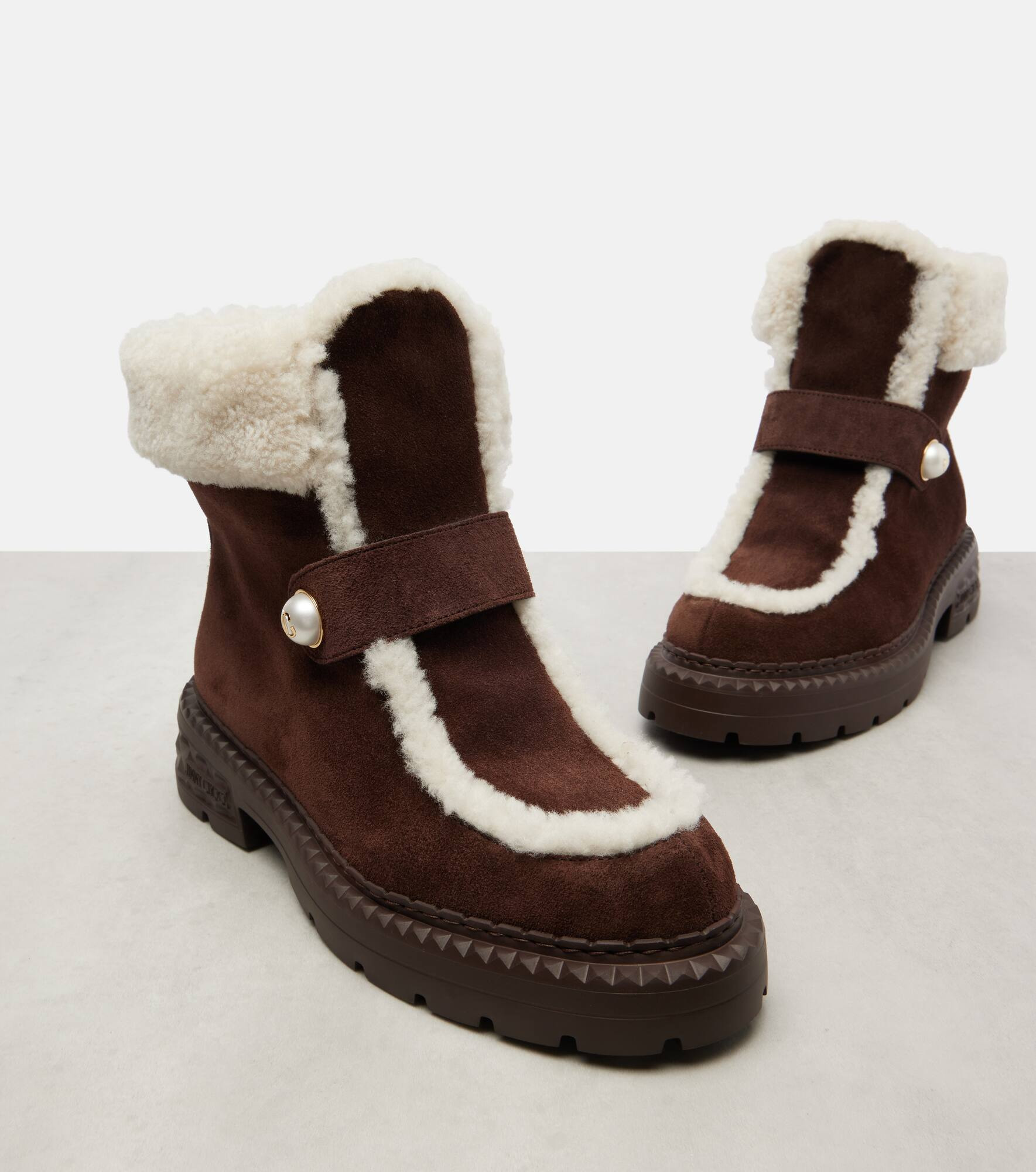Shea suede and shearling ankle boots - 5