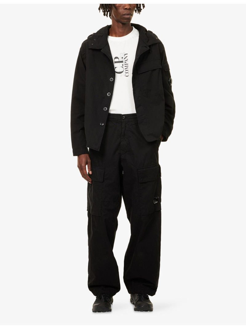C.P. Company Hooded Lens-Patch Cotton Overshirt outlook