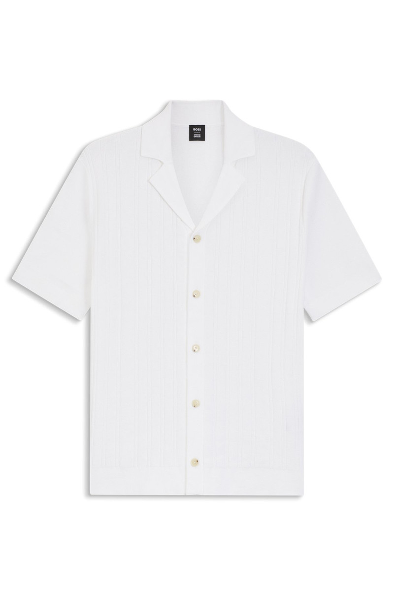BOSS SELECTED BY SHOHEI OHTANI SHIRT IN STRUCTURED COTTON 1