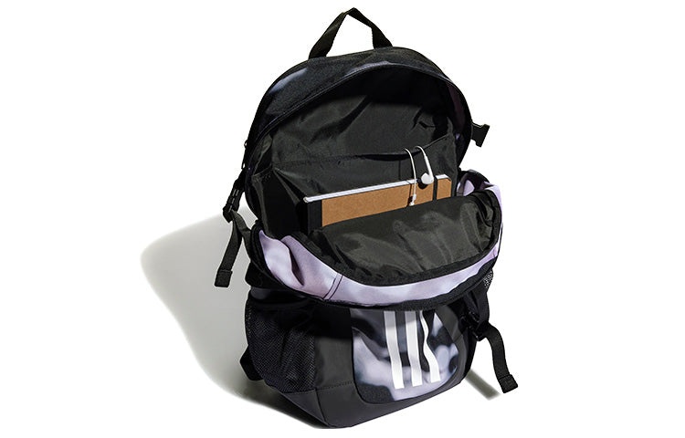 adidas Printing Stripe logo Large Capacity Backpack Unisex White / Gray / Black HI5958 - 3