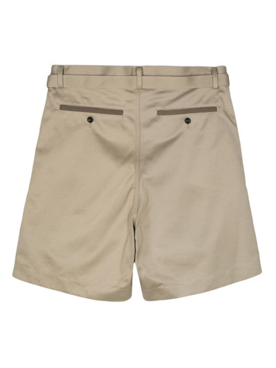 sacai wide-leg cotton chino shorts outlook