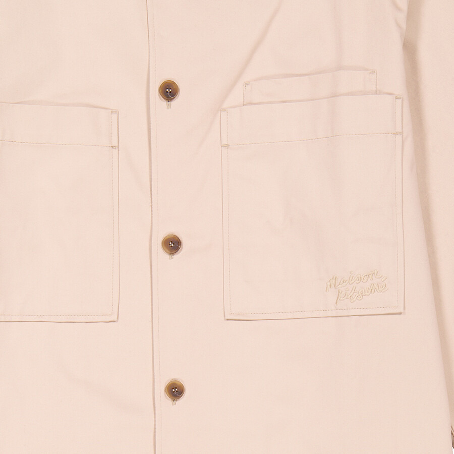 Maison Kitsune Long-Sleeve Cotton Gabardine Overshirt - 2
