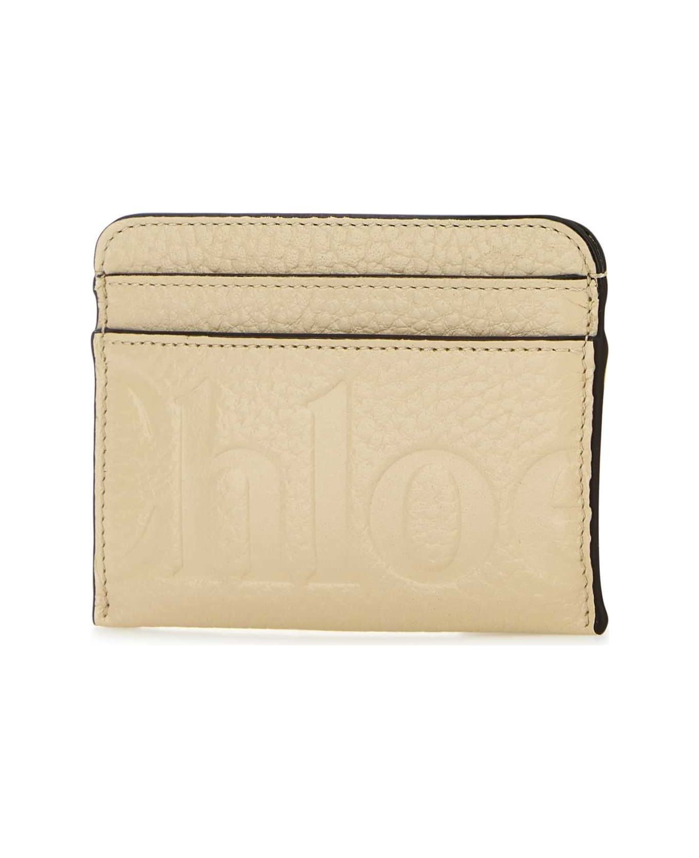 Cream Leather Card Holder - 2