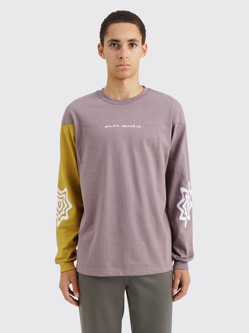 ASICS NOVALIS BIXA LONG SLEEVE PEWTER PURPLE / MEDALLION YELLOW