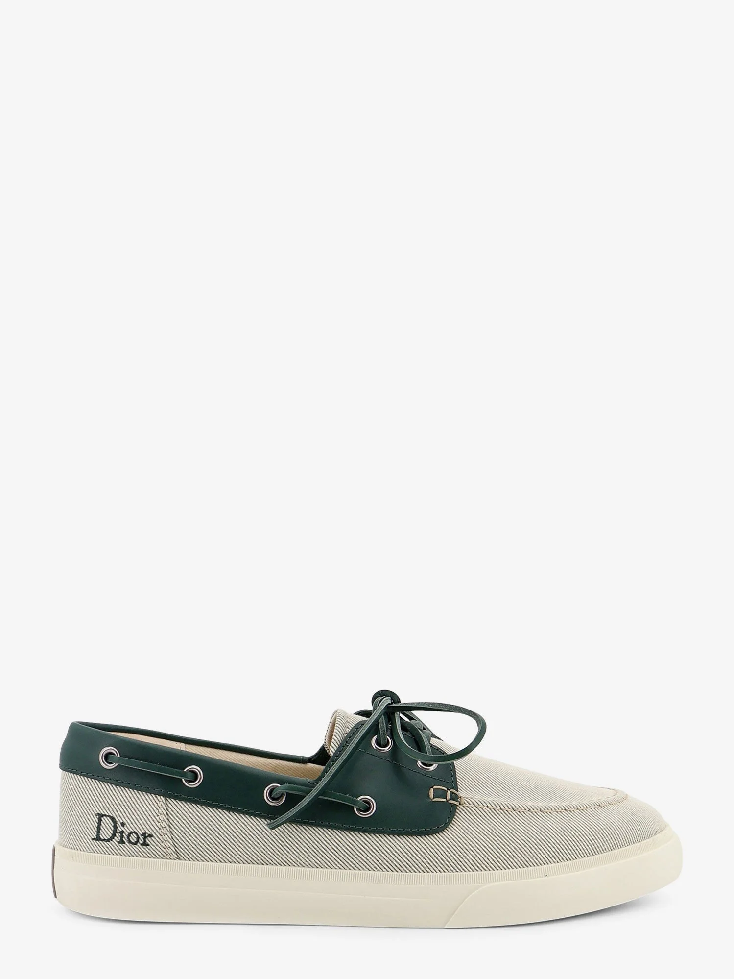 Dior Chester Dioriviera Canvas and Leather Loafers Green - 1