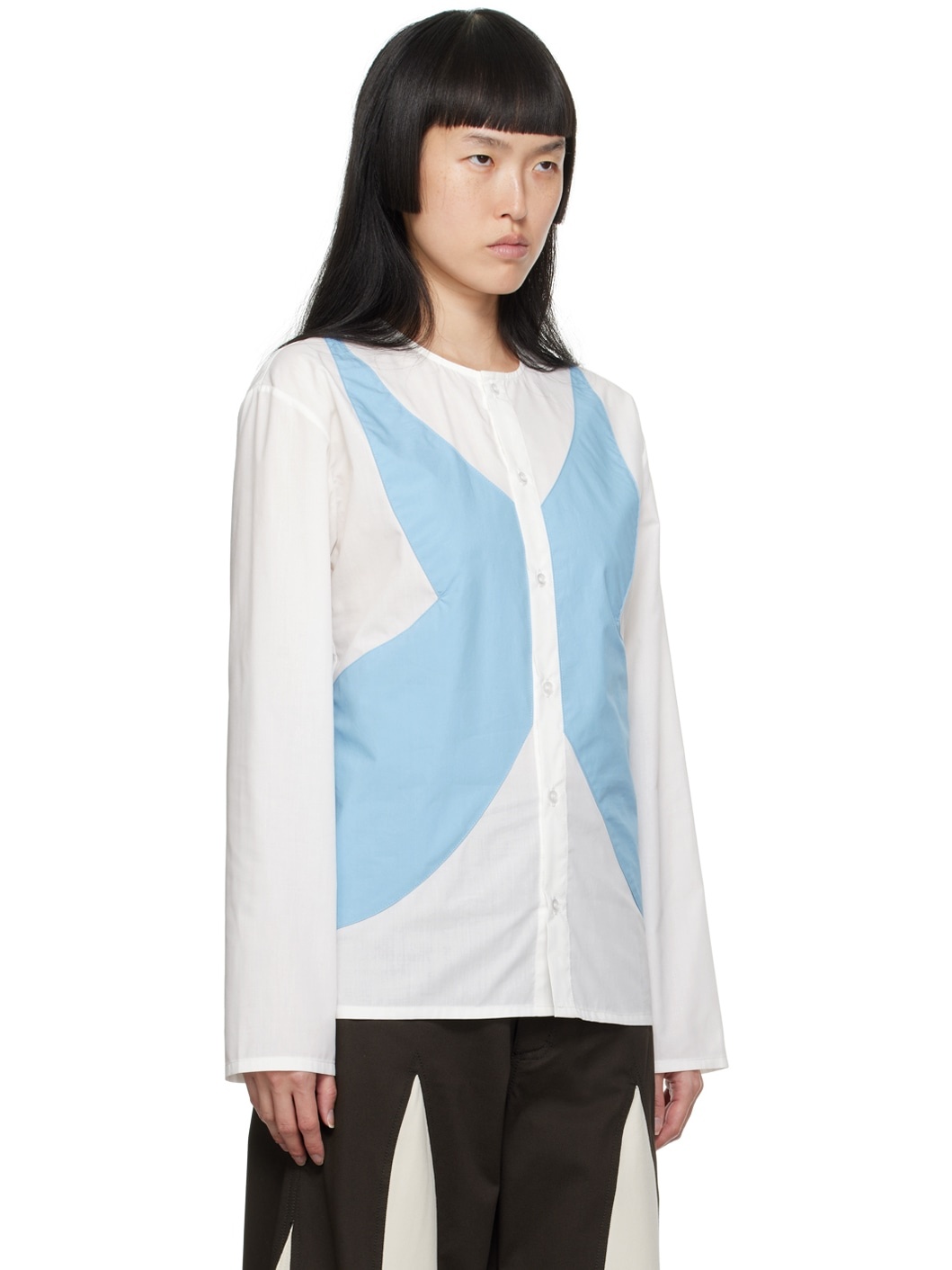 White & Blue Baby Long Sleeve T-Shirt - 2