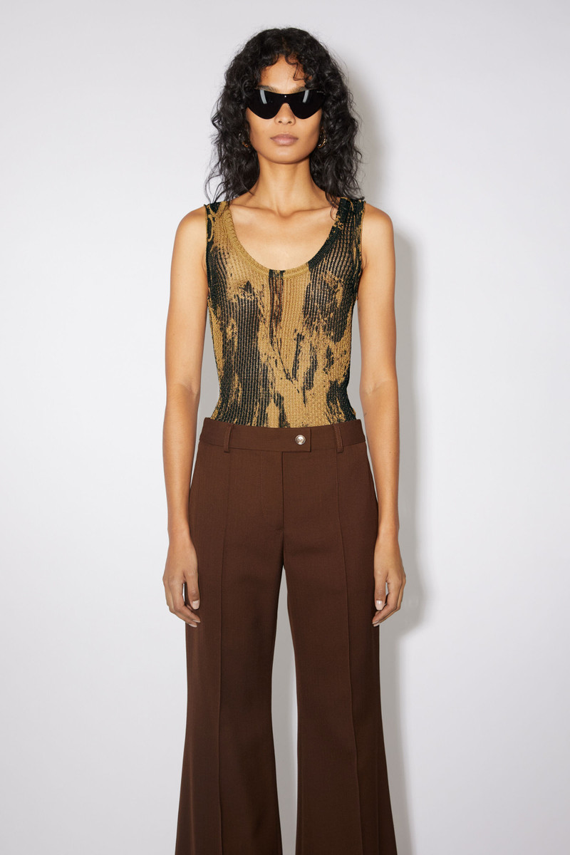 Acne Studios Printed tank top - Camel/black outlook