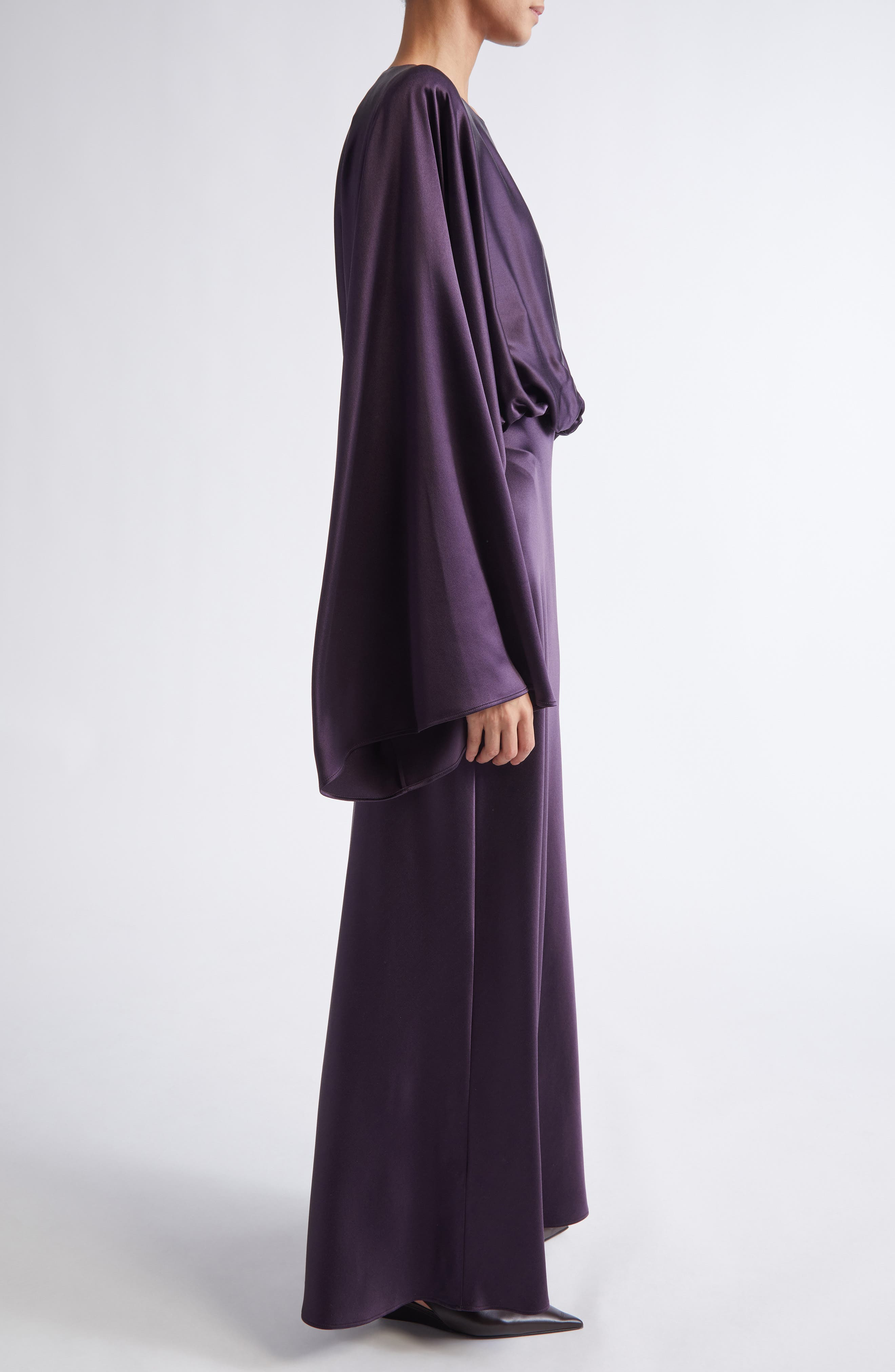 Altuzarra Evinka Long Sleeve Silk Satin Dress in Orchid at Nordstrom - 3