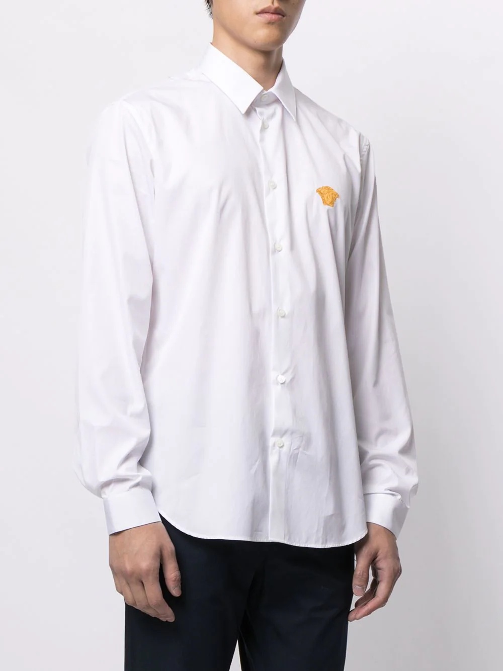 Medusa-patch cotton shirt - 4