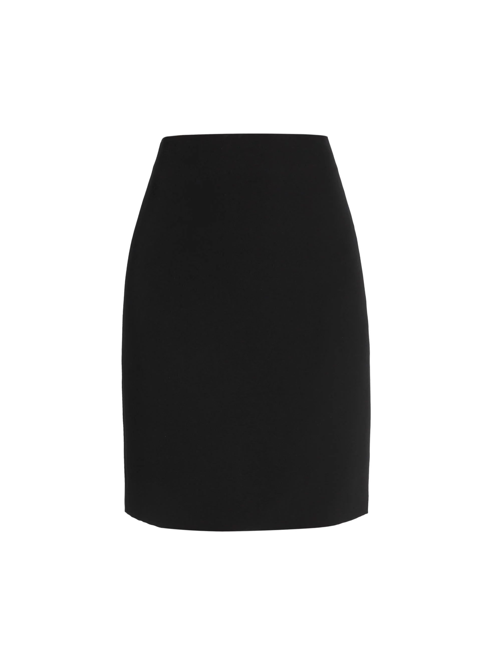 Women's Silk Pencil Skirt - Black - 1