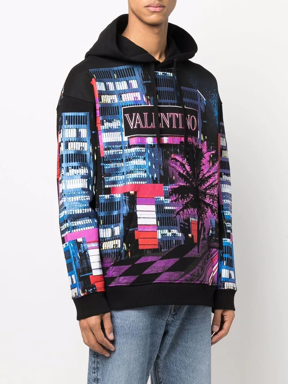 Electric City-print hoodie - 3