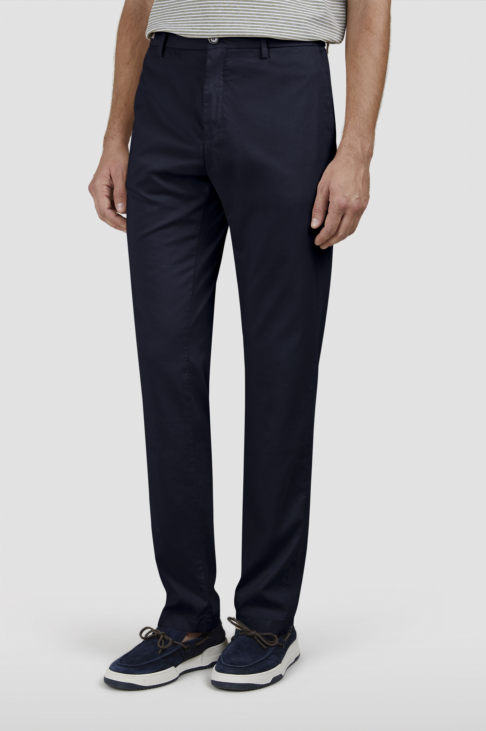 CHINO SILK STRETCH COTTON AND SILK PANTS - 6
