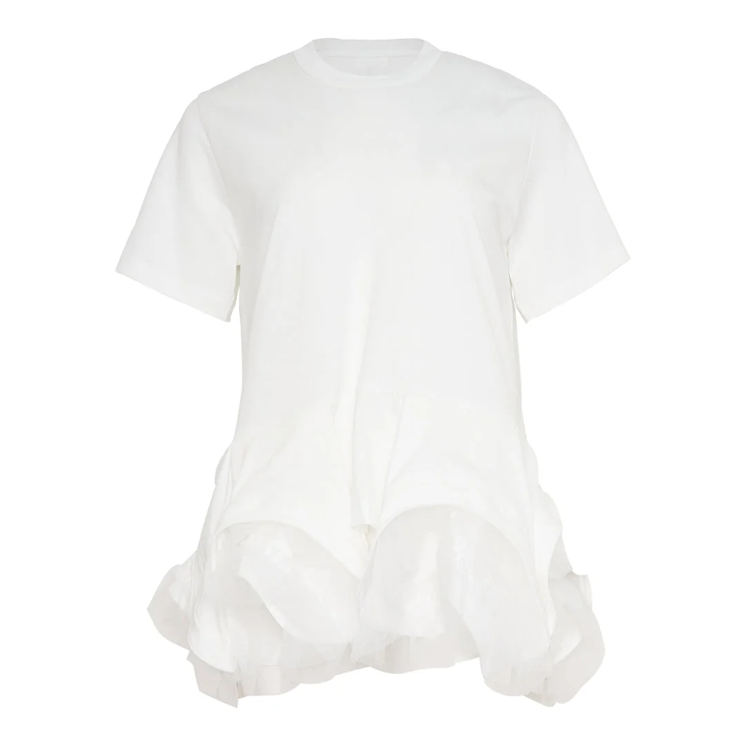 Layered Ruffle Peplum Tee - 1