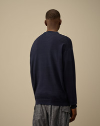 【送料&関税込】C.P. Company Indigo Cotton Sweater VanisAC C.P. Company Indigo Cotton Vanisè Crewneck Knit | REVERSIBLE
