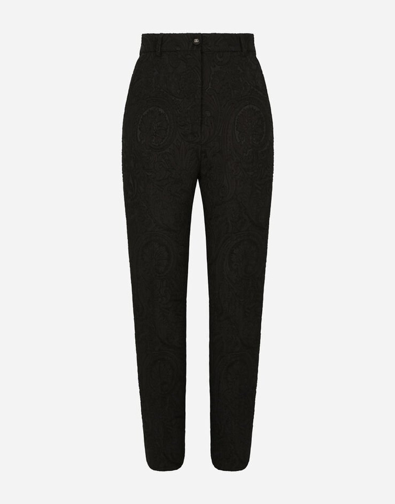 High-waisted ornamental jacquard pants 3