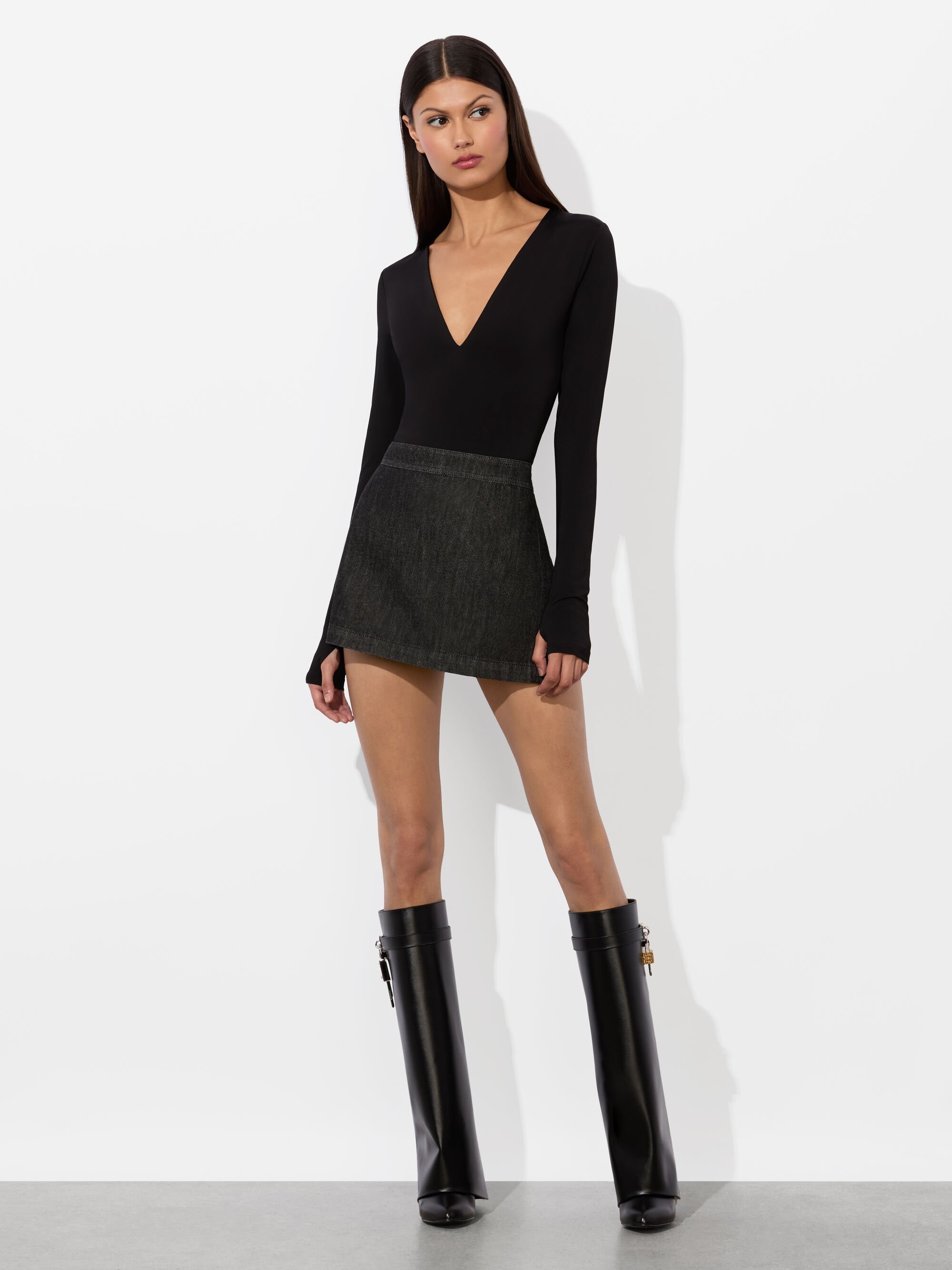 LAKELYN DENIM SKORT - 3