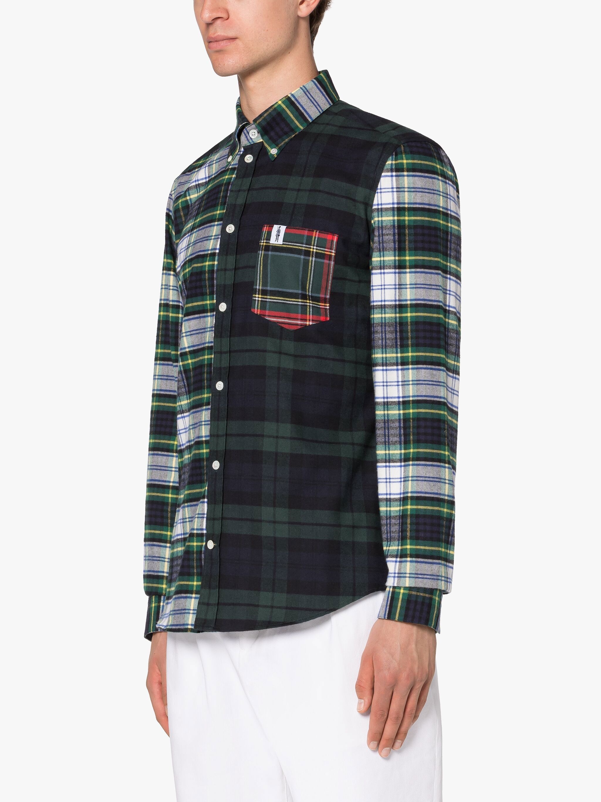 FUN BLOOMSBURY CONTRAST COTTON SHIRT - 3