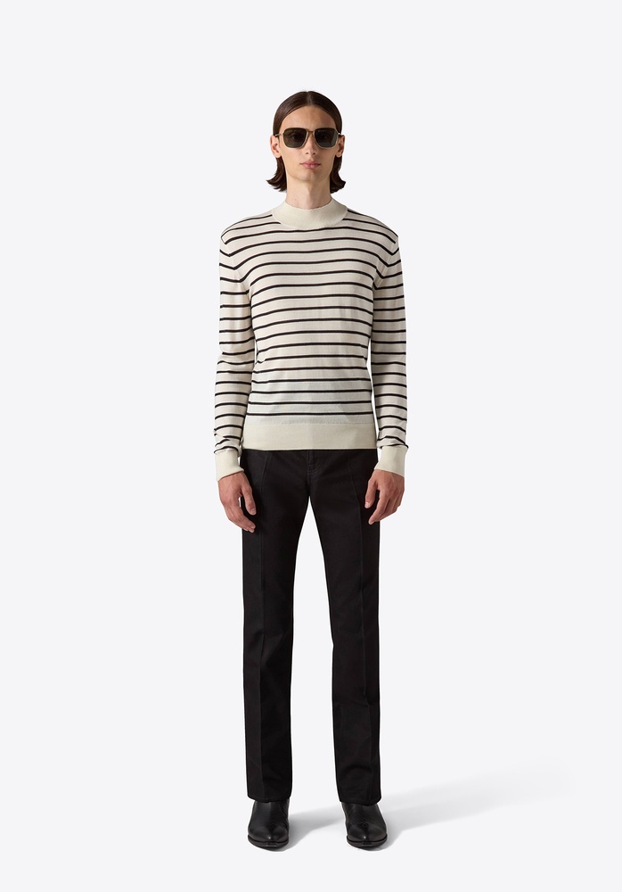 SWEATER 71 BLACK WHITE STRIPE - 2