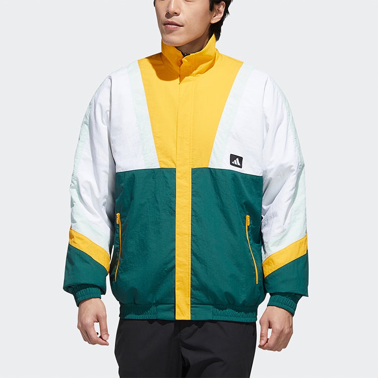 adidas UB JKT SILO Logo Casual Sports Colorblock Jacket Forest Green GM4444 - 5