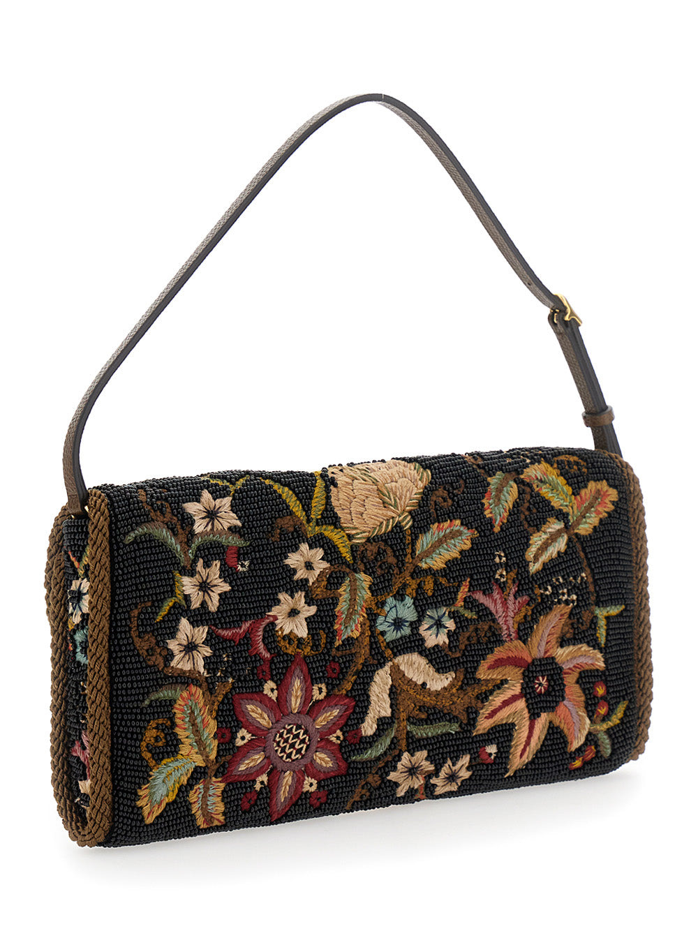 Valentino Garavani Women Clutch | Vain Soft | Ric.Threads - Beads Ramage/Vit.Soft.Grai - 3