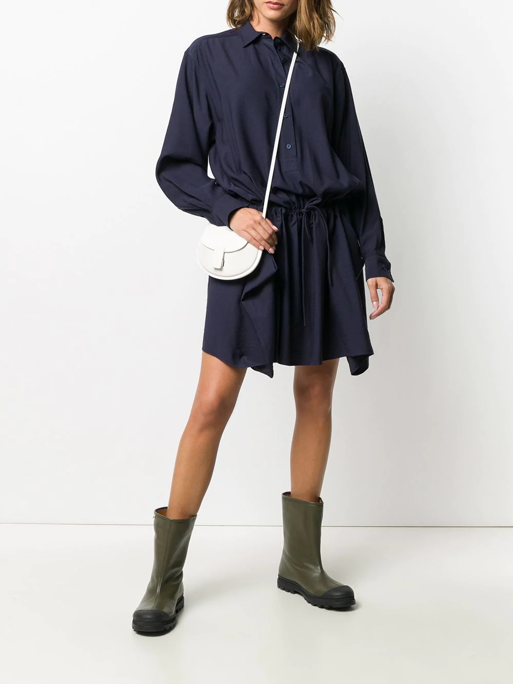 ruffled shirt dress - 2