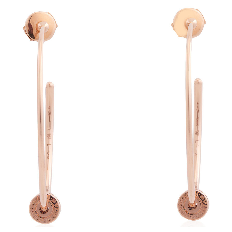 Bvlgari B.Zero1 Ladies 18k Rose Gold Hoop Earrings - 2