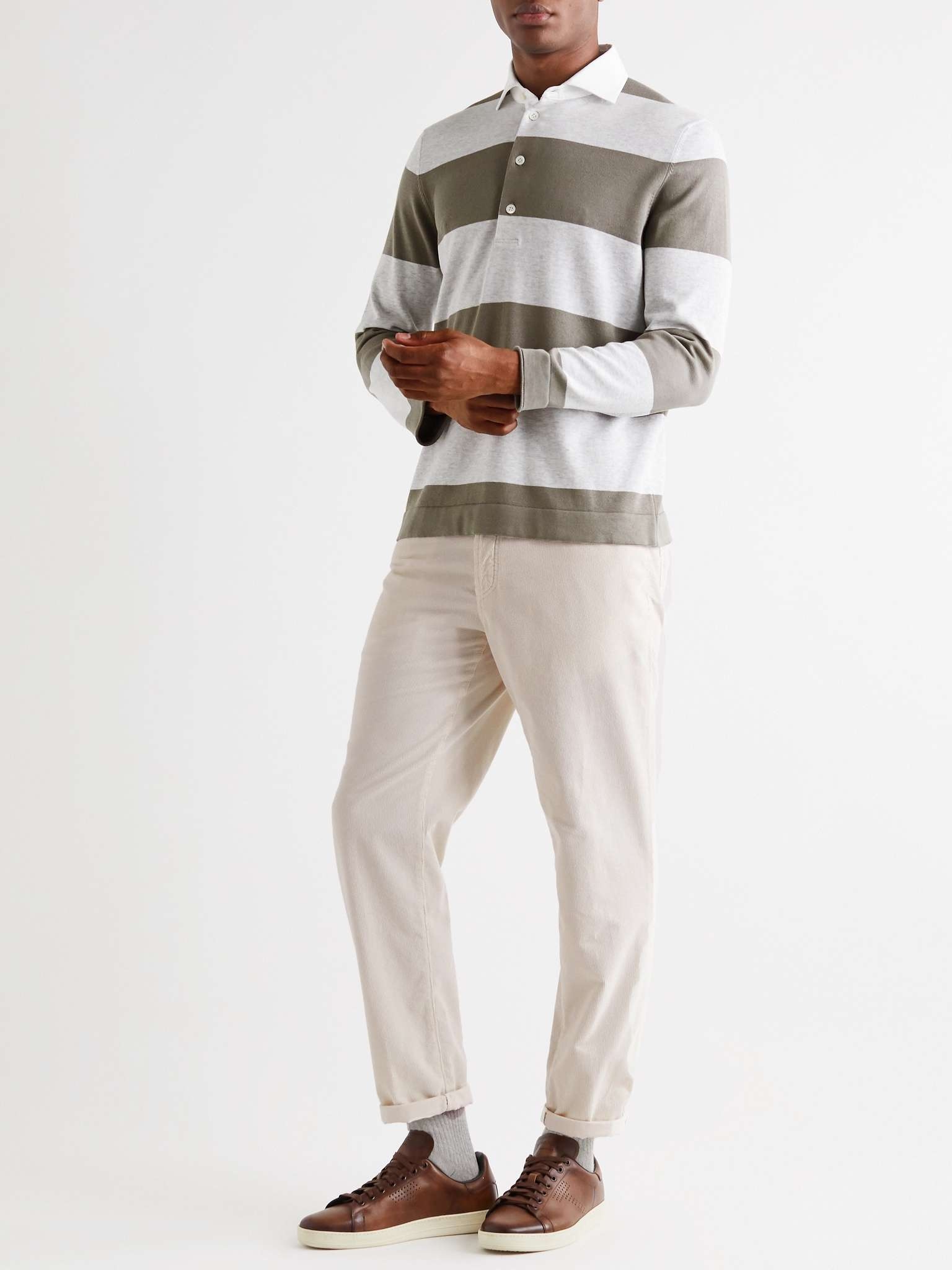 Slim-Fit Tapered Cotton-Corduroy Trousers - 2