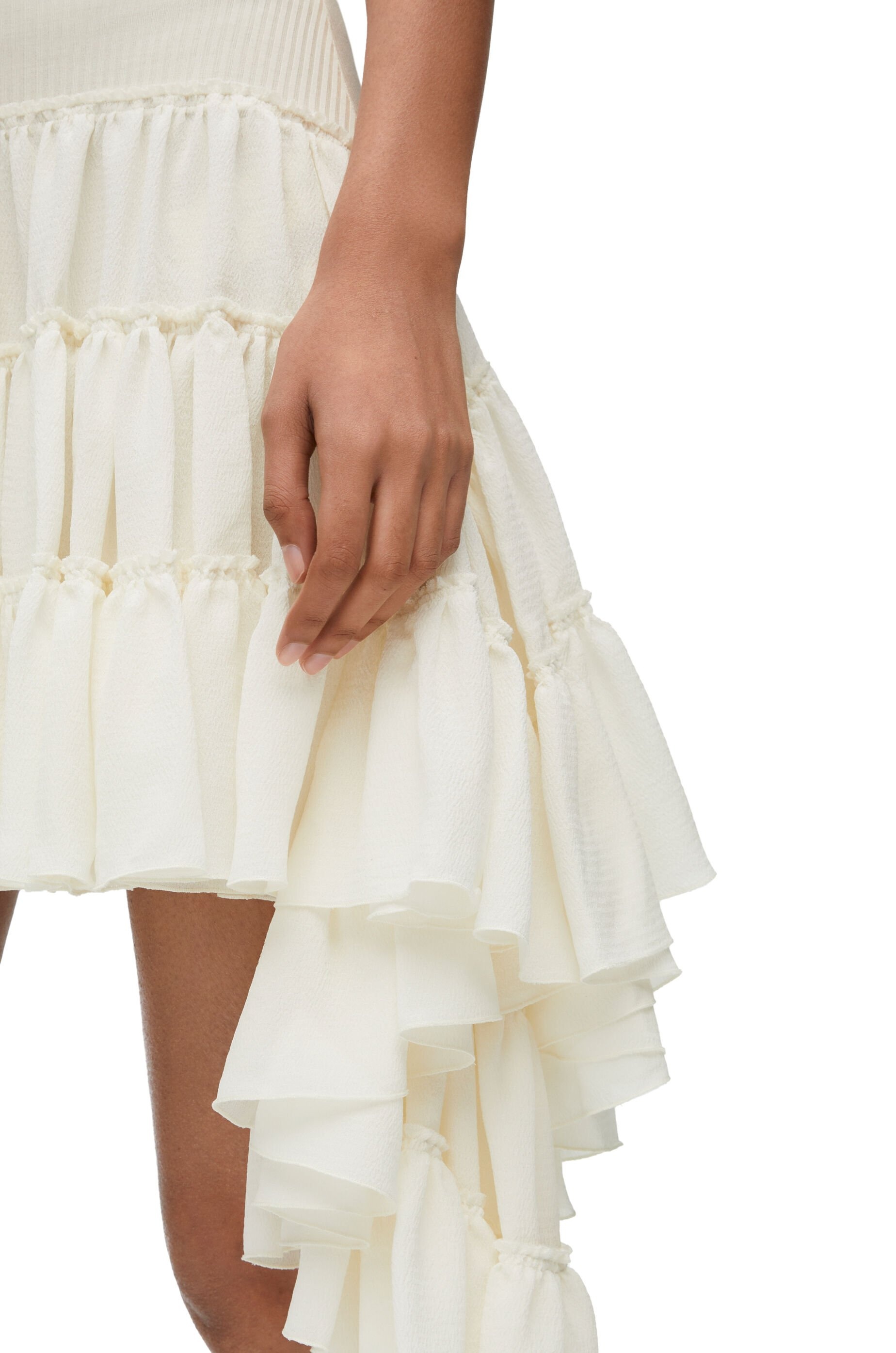 Ruffled skirt in silk - 5