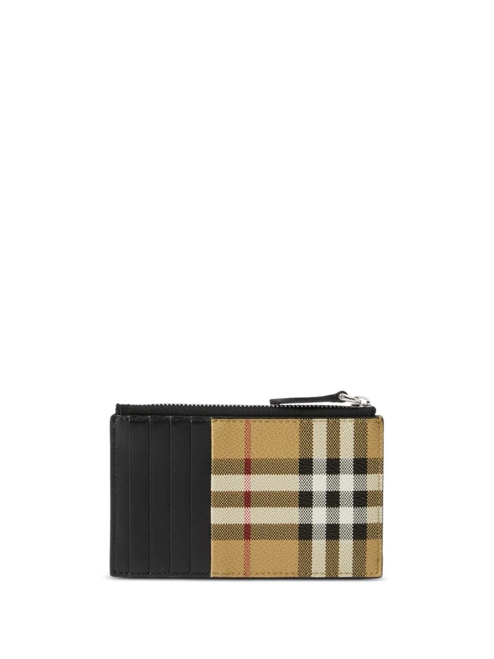 Vintage Check zip-up cardholder - 2