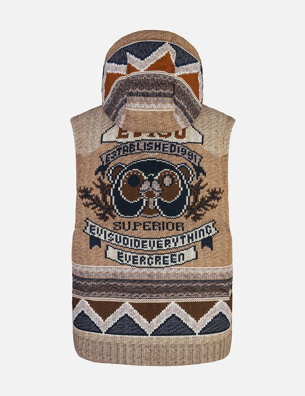Allover Chimayo Tapestry Knit Print Regular Fit Down Jacket - 8