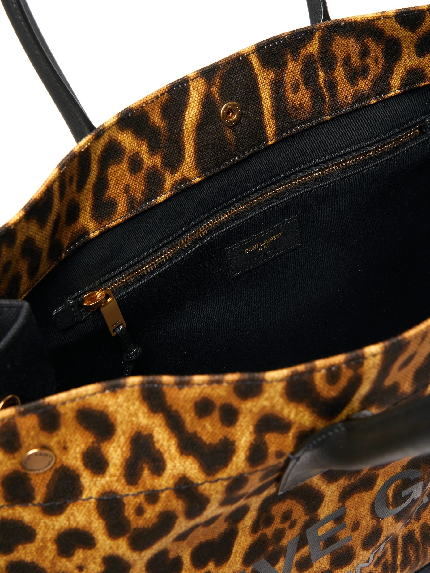 Leopard-print canvas tote bag - 5