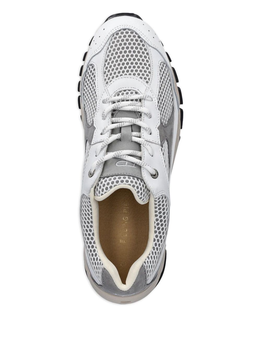 Oryon mesh-panel leather sneakers - 3