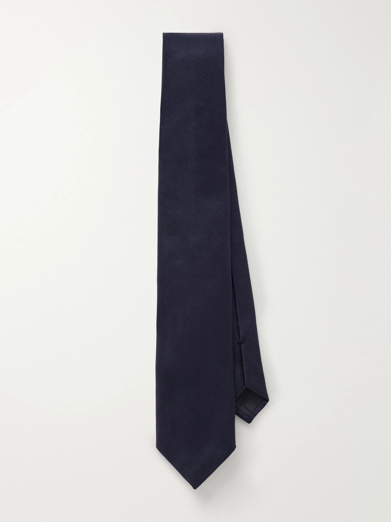 7cm Silk-Twill Tie Navy - 1