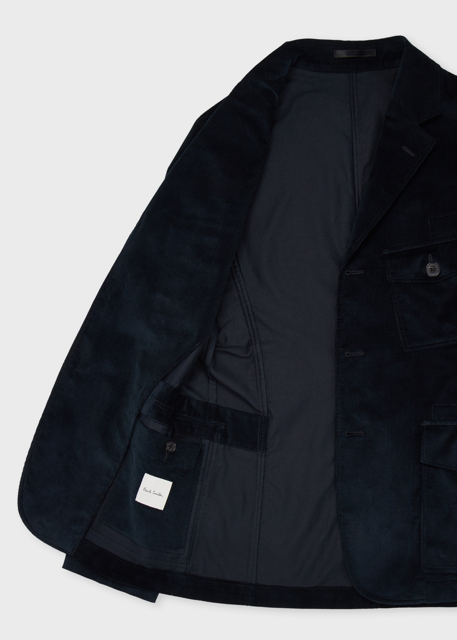 Navy Corduroy Patch-Pocket Blazer - 4