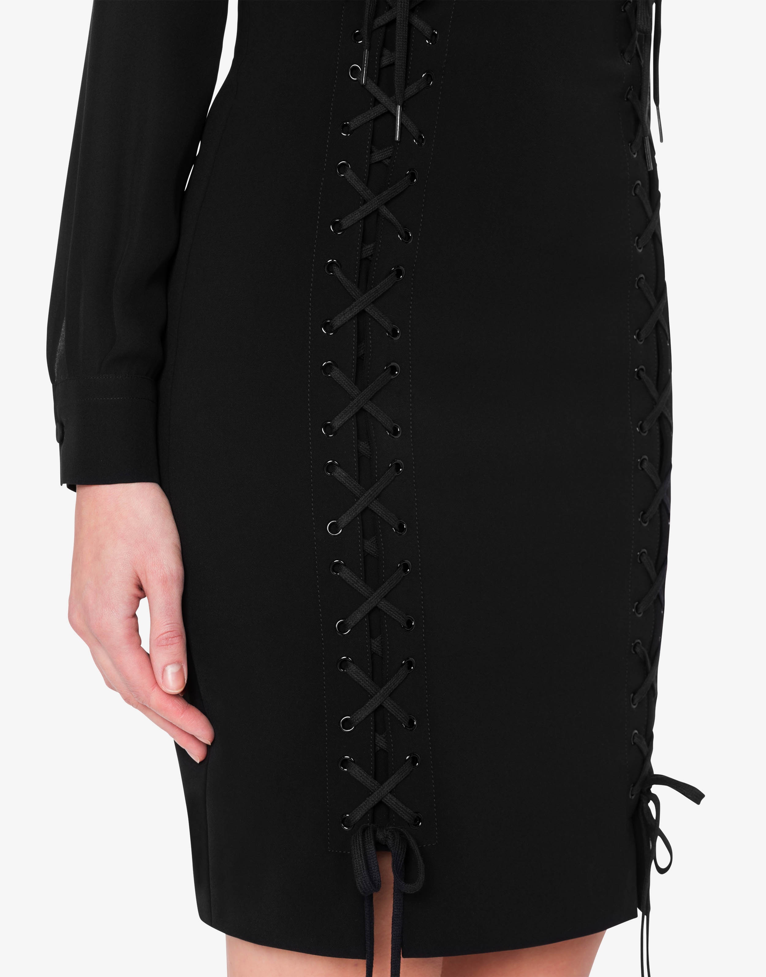 BONDAGE LACING CRÊPE SKIRT - 4