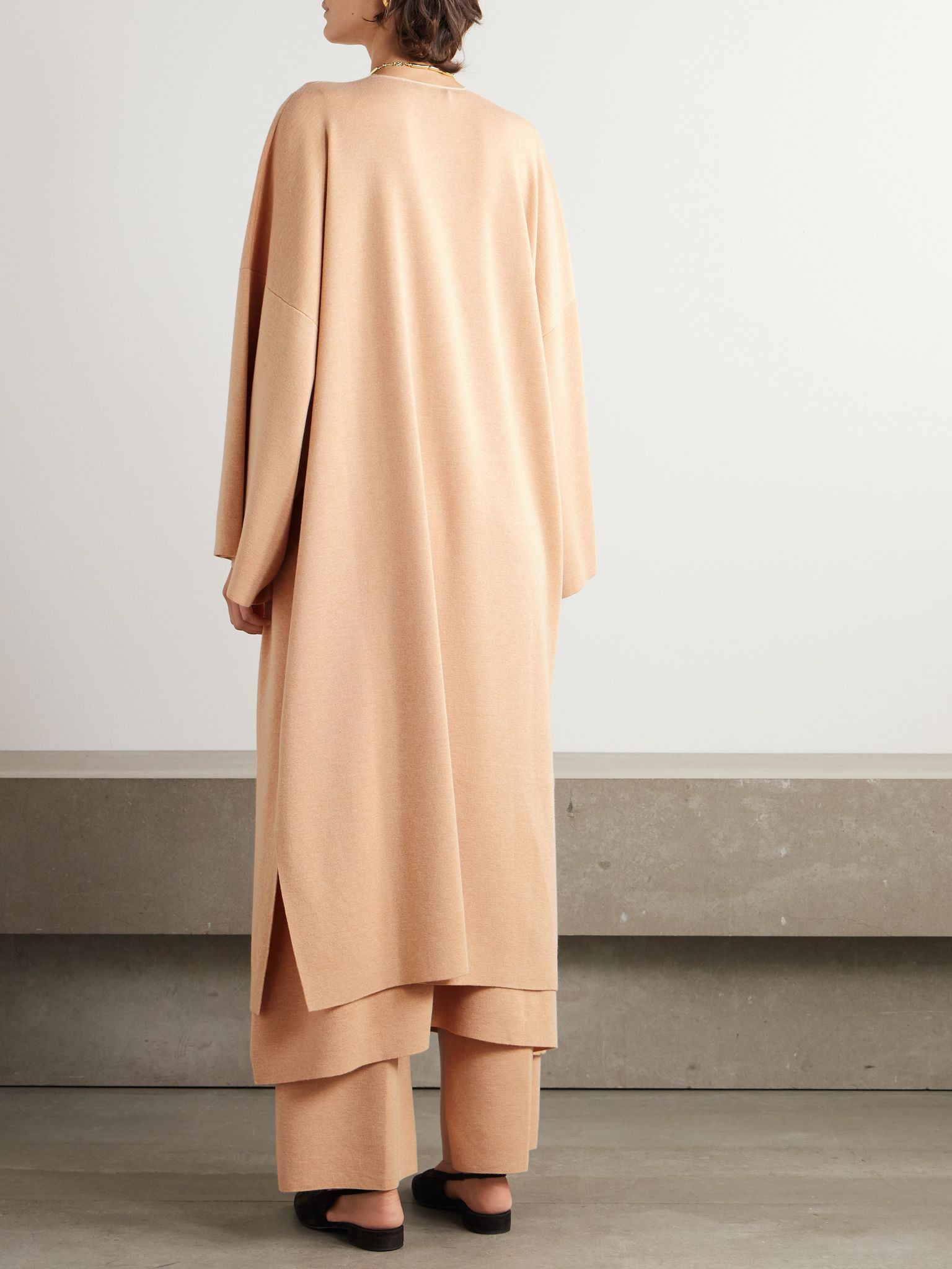 Cashmere and silk-blend cardigan Beige - 3