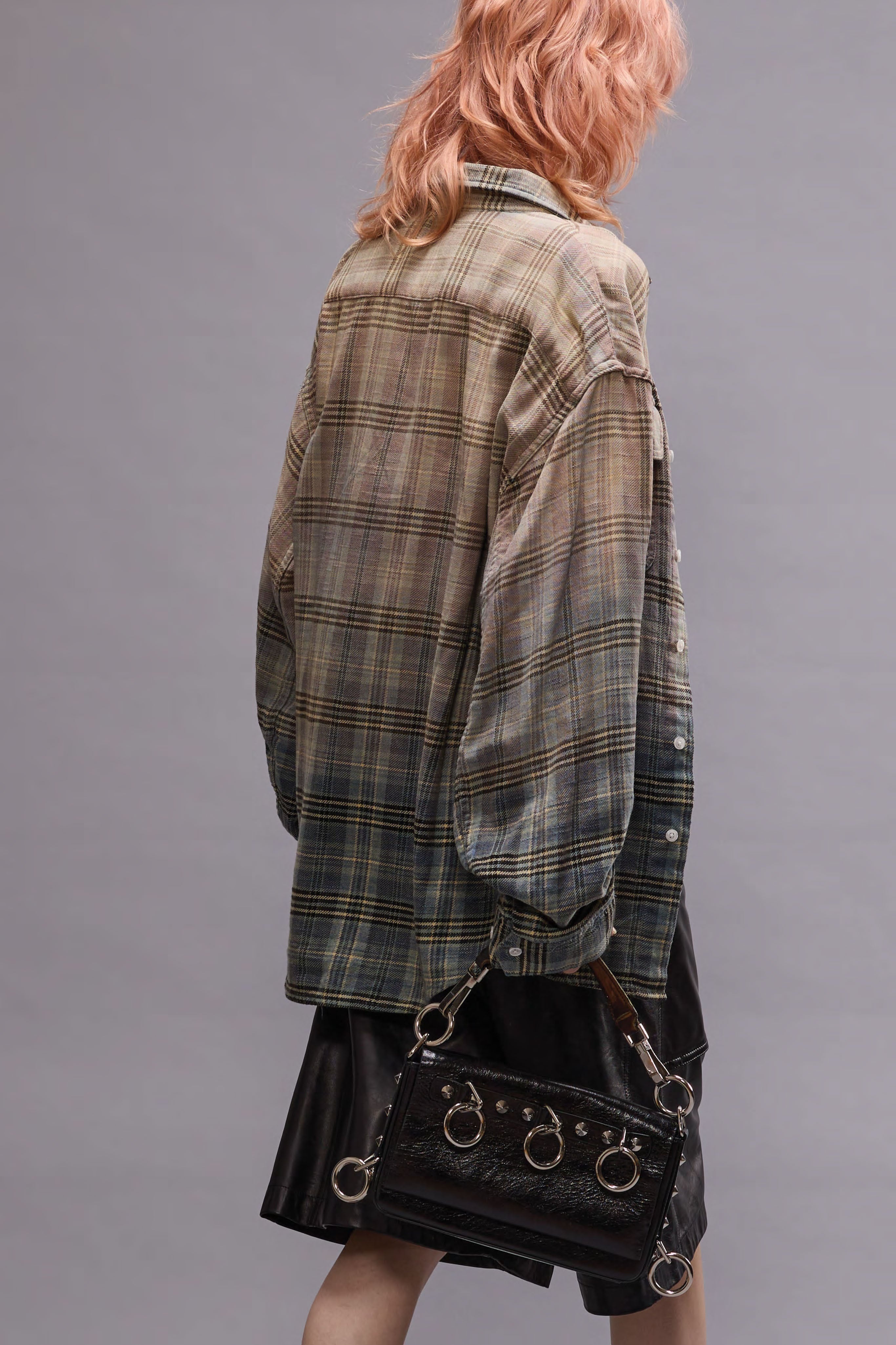 RELAXED WORKSHIRT - GRADIENT BLEACHED BLUE PLAID - 2