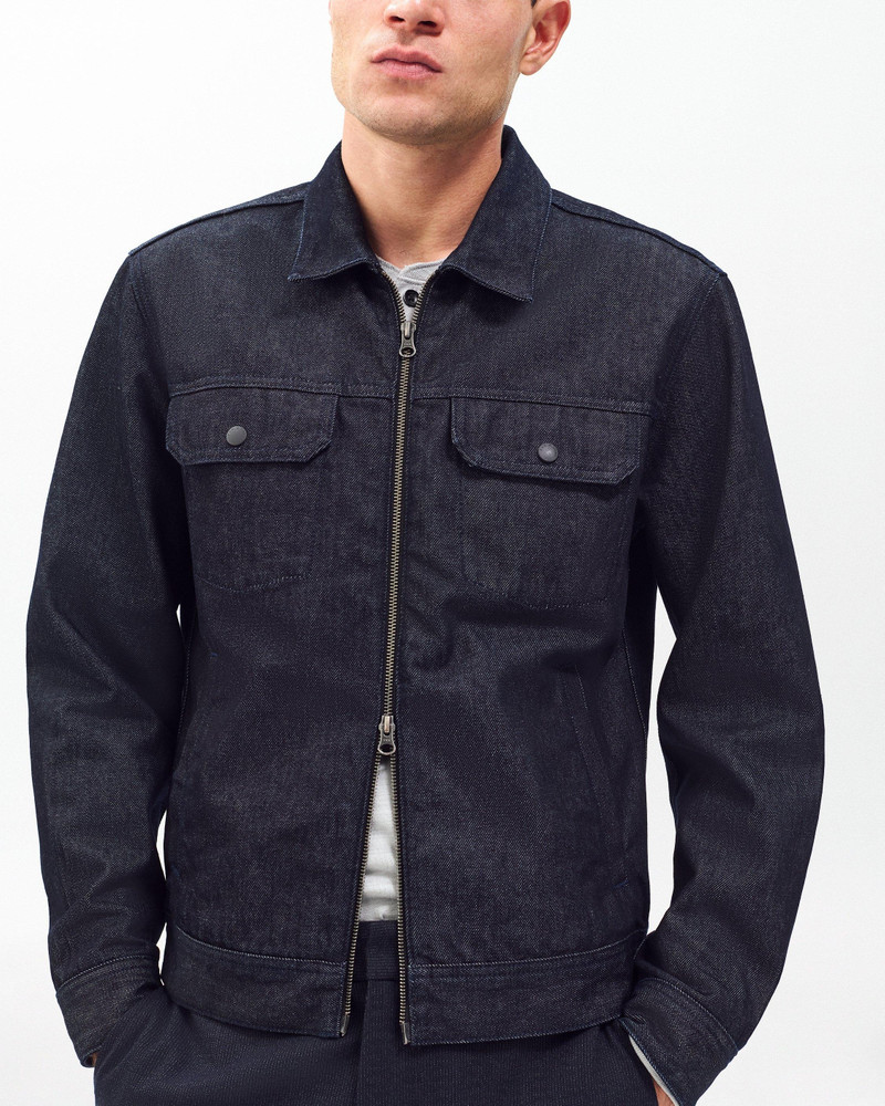 Beau Denim Trucker Jacket Authentic Rigid in Resin Rinse 5