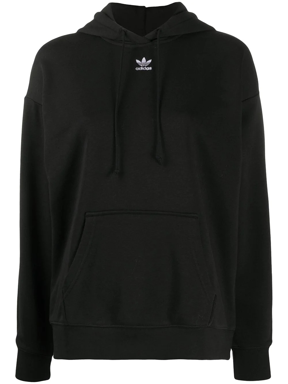 drawstring embroidered-logo hoodie - 1