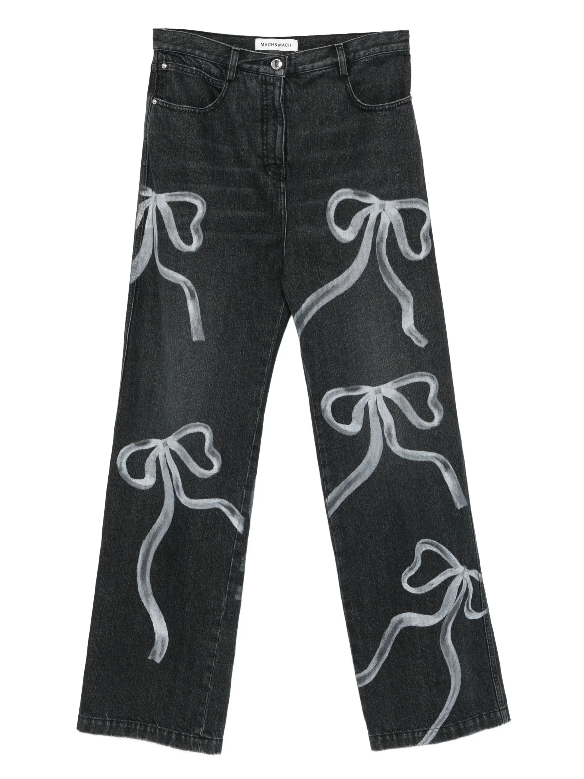 Mach & Mach Bow-print Jeans - 1
