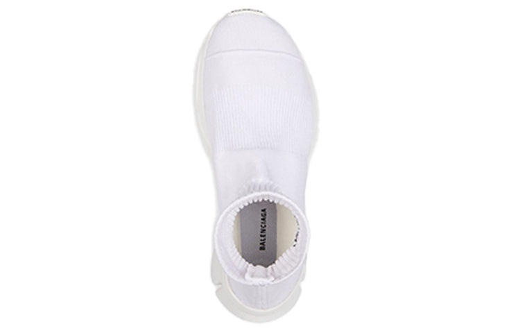 (WMNS) Balenciaga Speed 3.0 High-Top Running Shoes White 654466W2DN29000 - 4