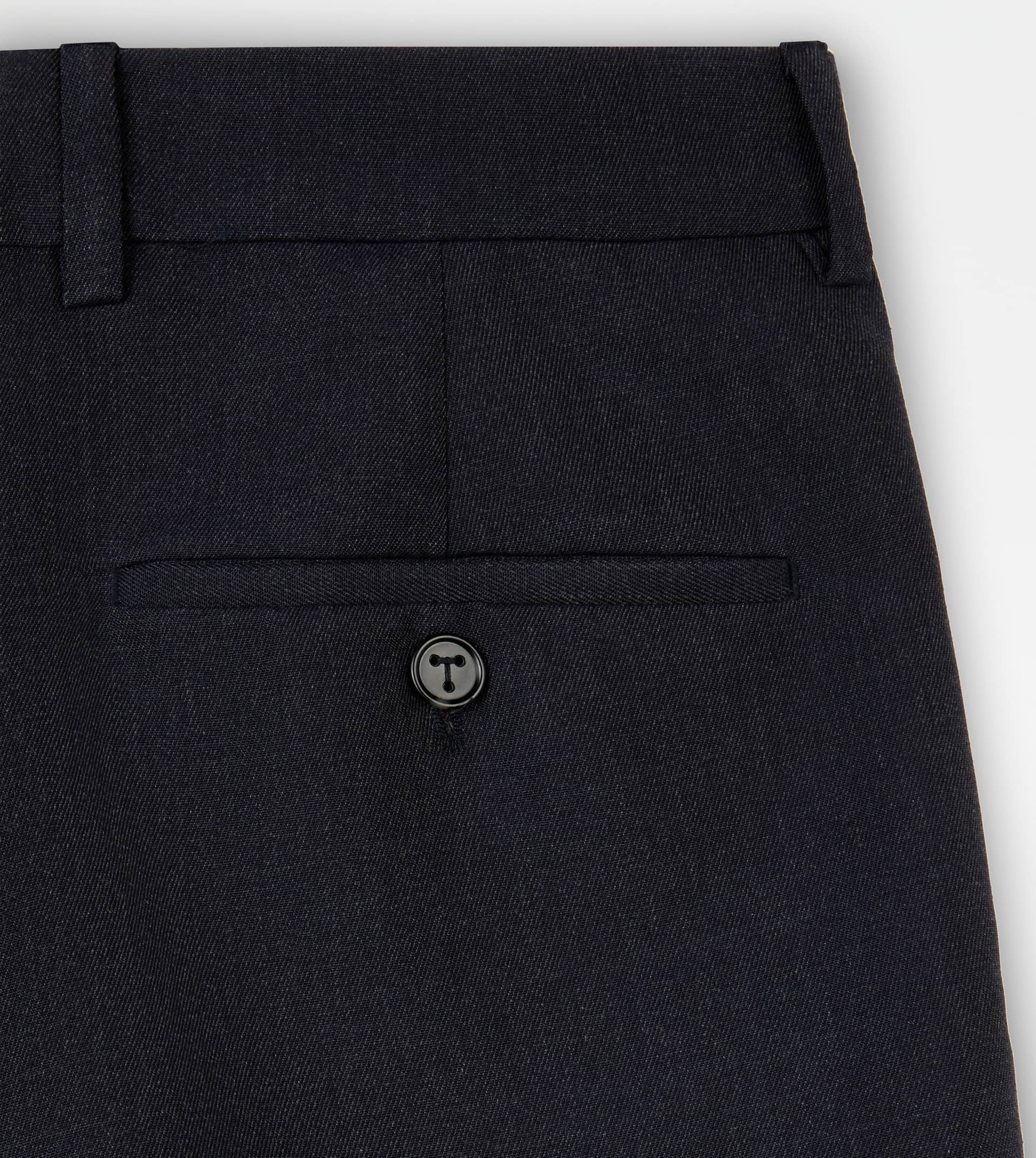 SLIM FIT PANTS IN WOOL - BLUE - 3