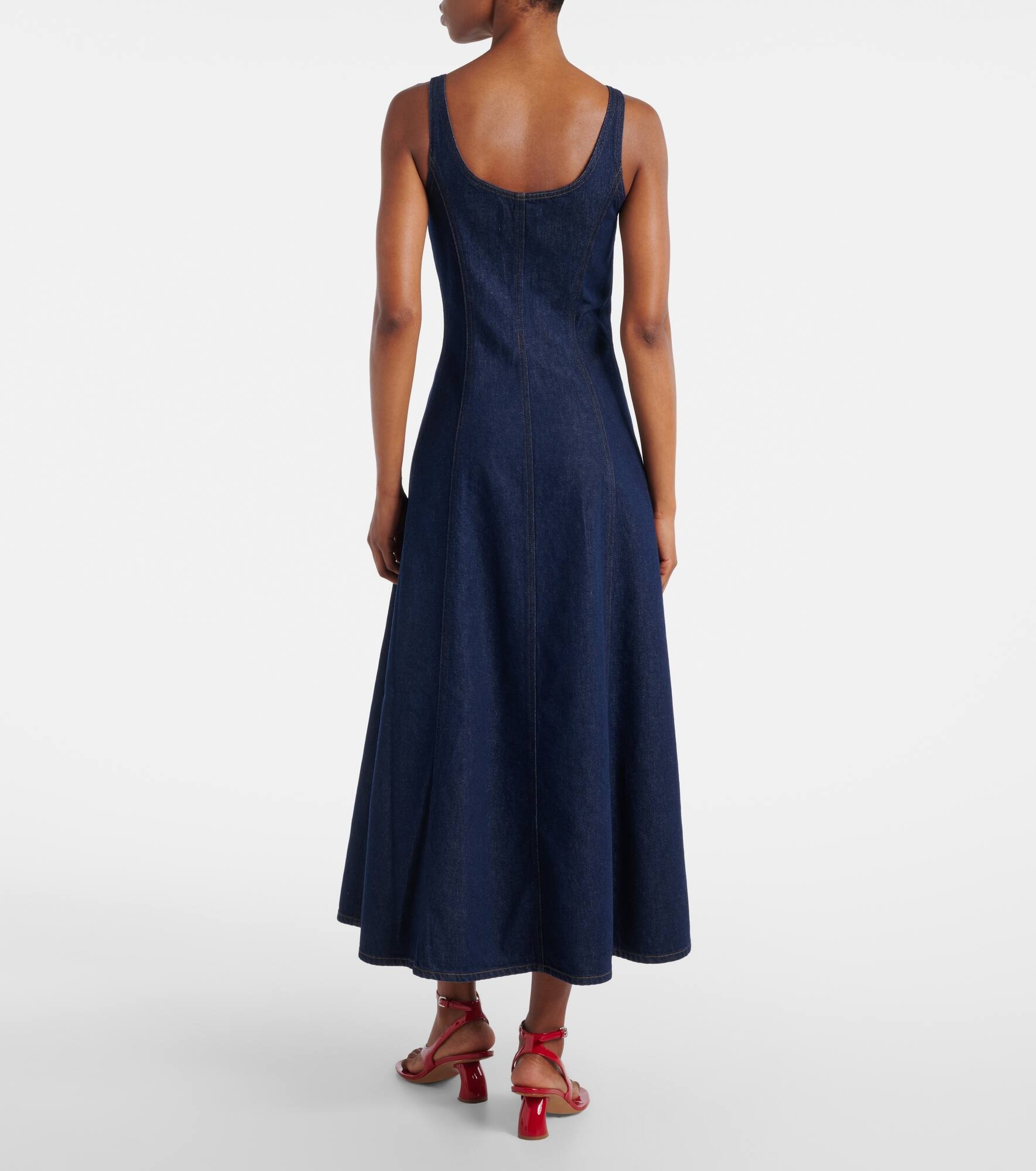 x Argent Farrow denim midi dress - 3
