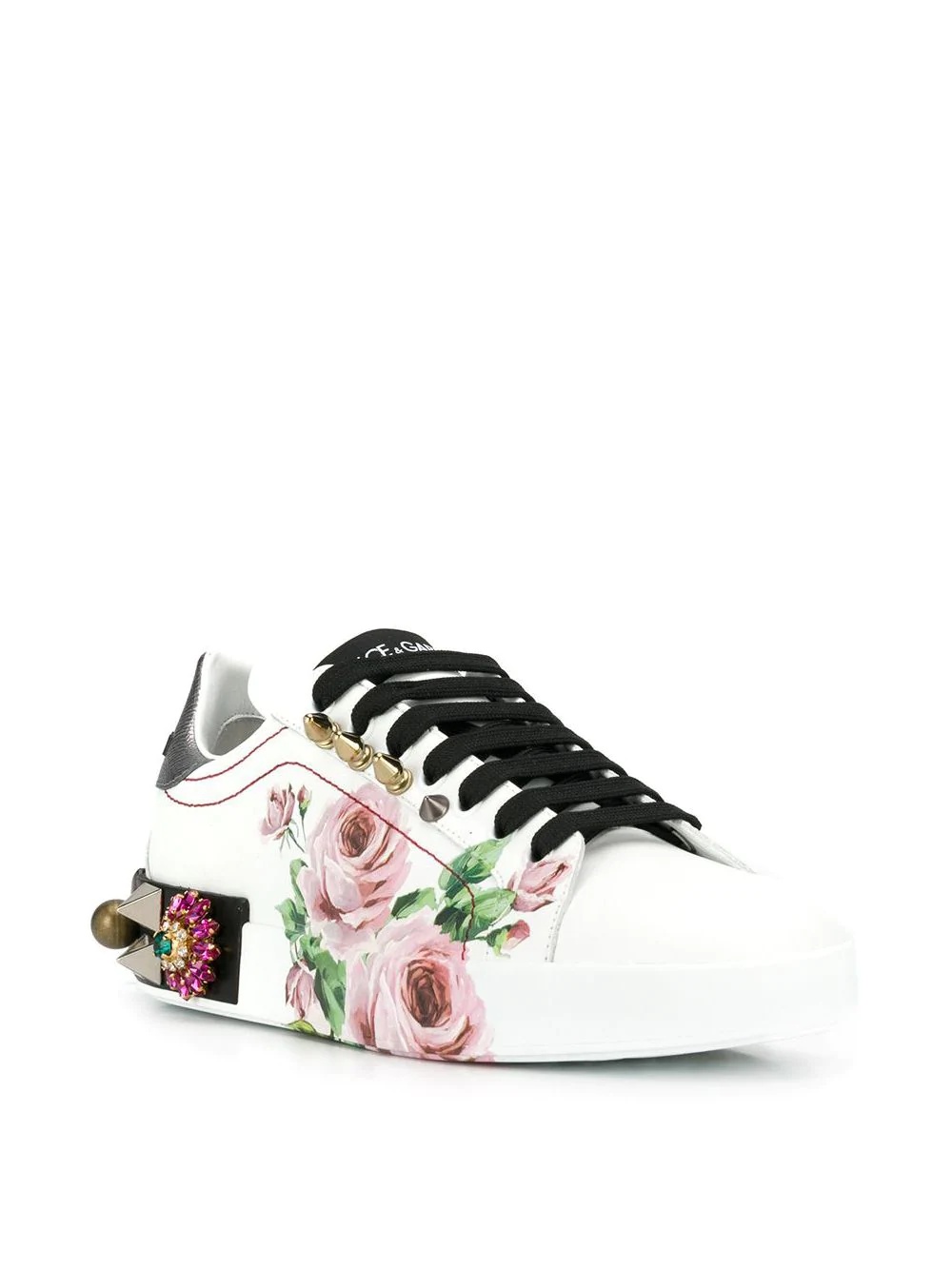 printed low top sneakers - 2