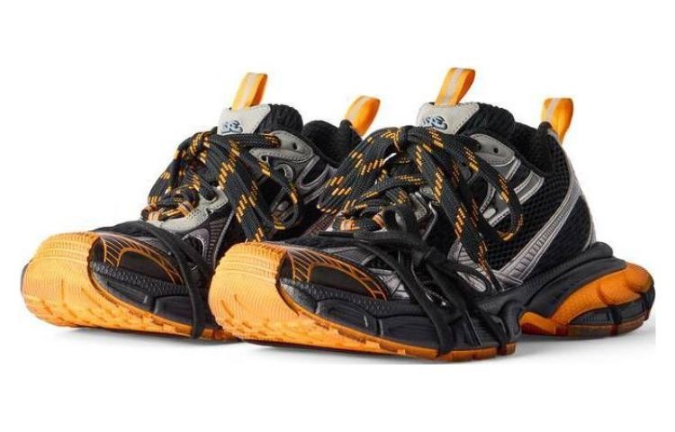 Balenciaga 3XL Sneakers 'Black Orange Grey Mesh and Polyurethane' 734734W3XL31178 - 3